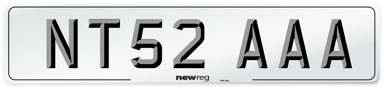 NT52 AAA Number Plate from New Reg